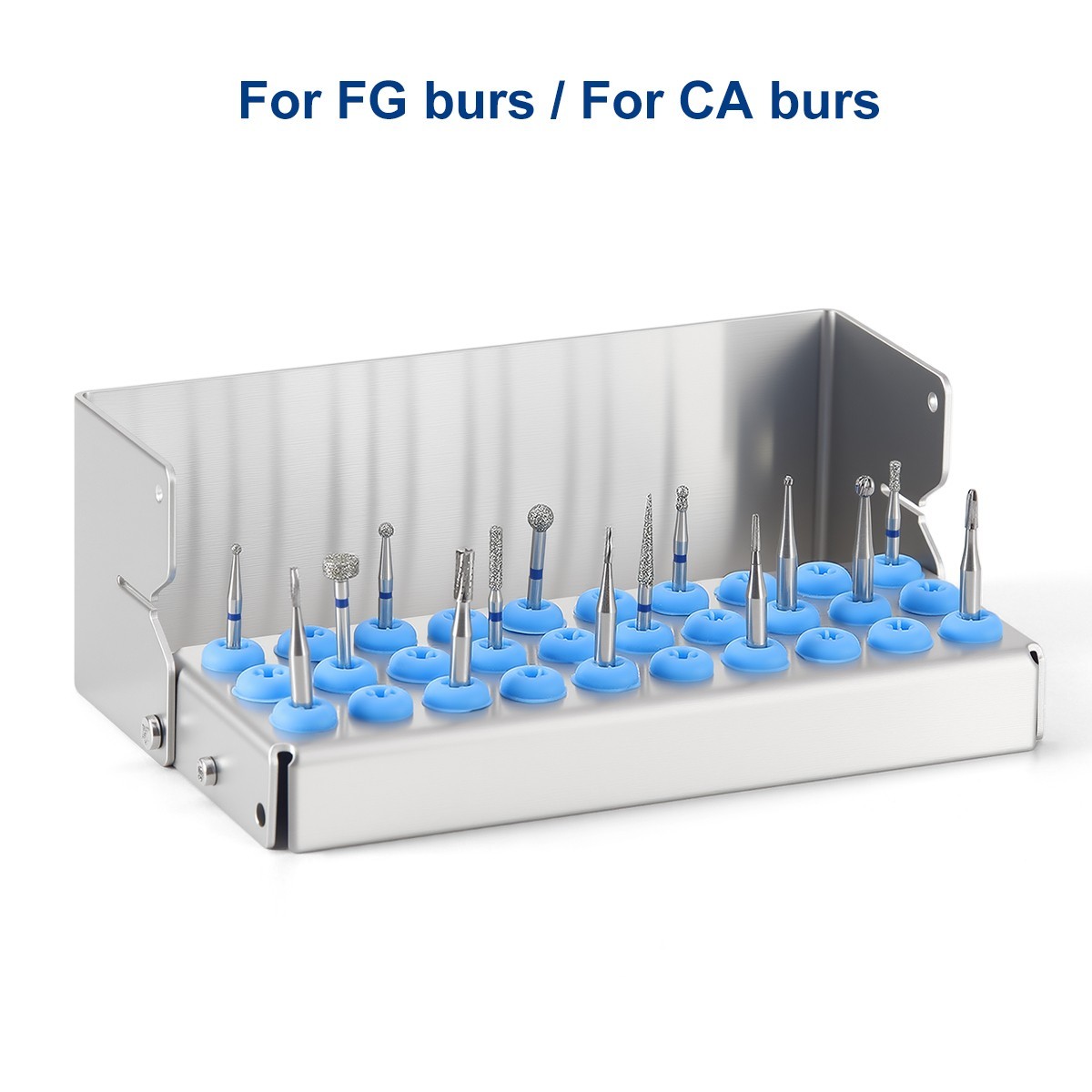 30Holes Dental Autoclave Bur Holder Block Disinfection Sterilizer for FG/CA Burs