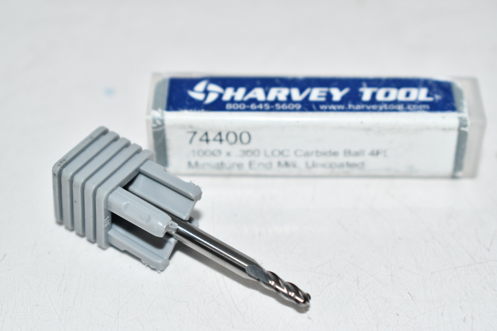 NEW Harvey Tool 74400 Miniature End Mills – Ball 0.1000» dia 0.3000» LOC 1-1/2