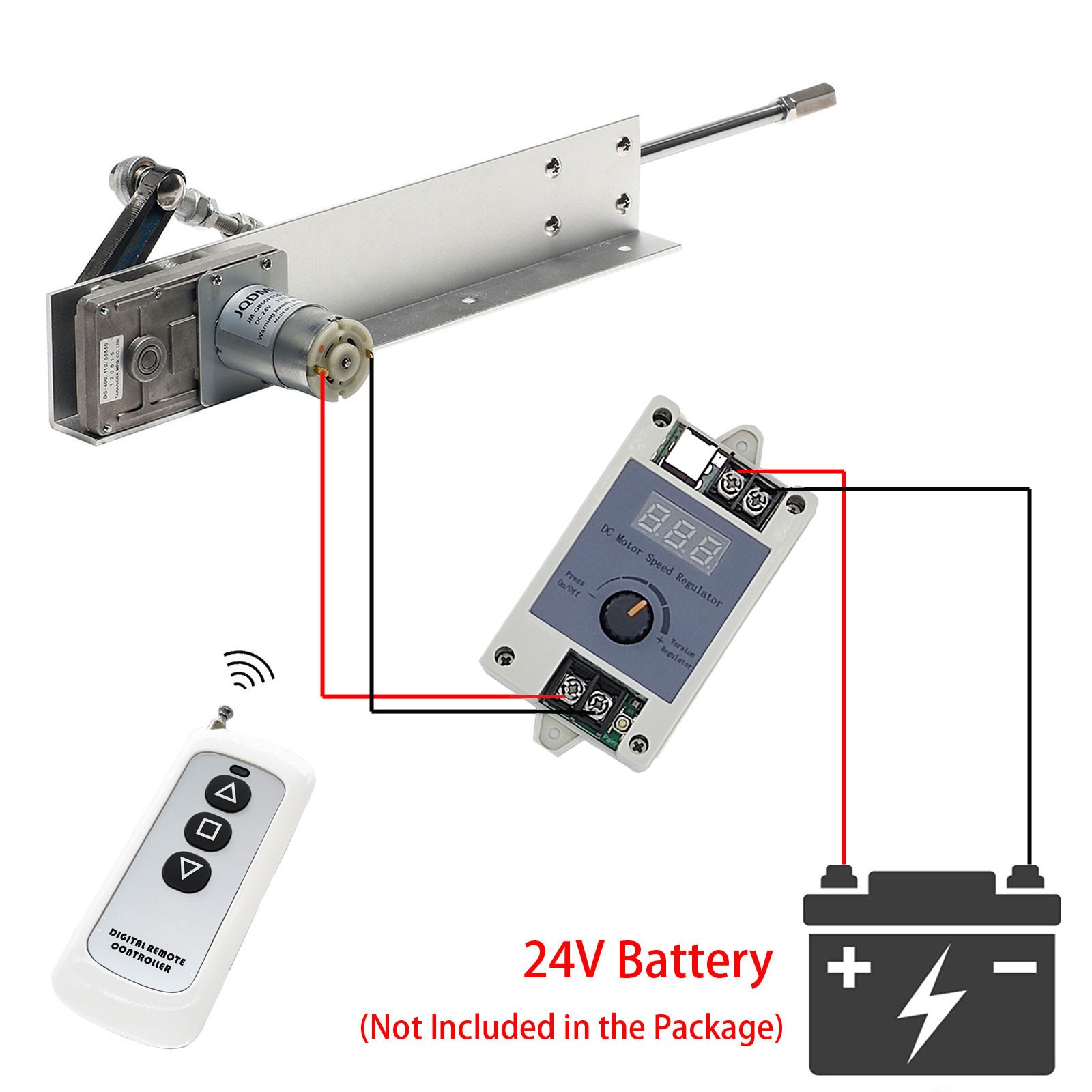 High Torque 30lbs Cycle Reciprocating Linear Actuator Motor 24V 160RPM 150mm