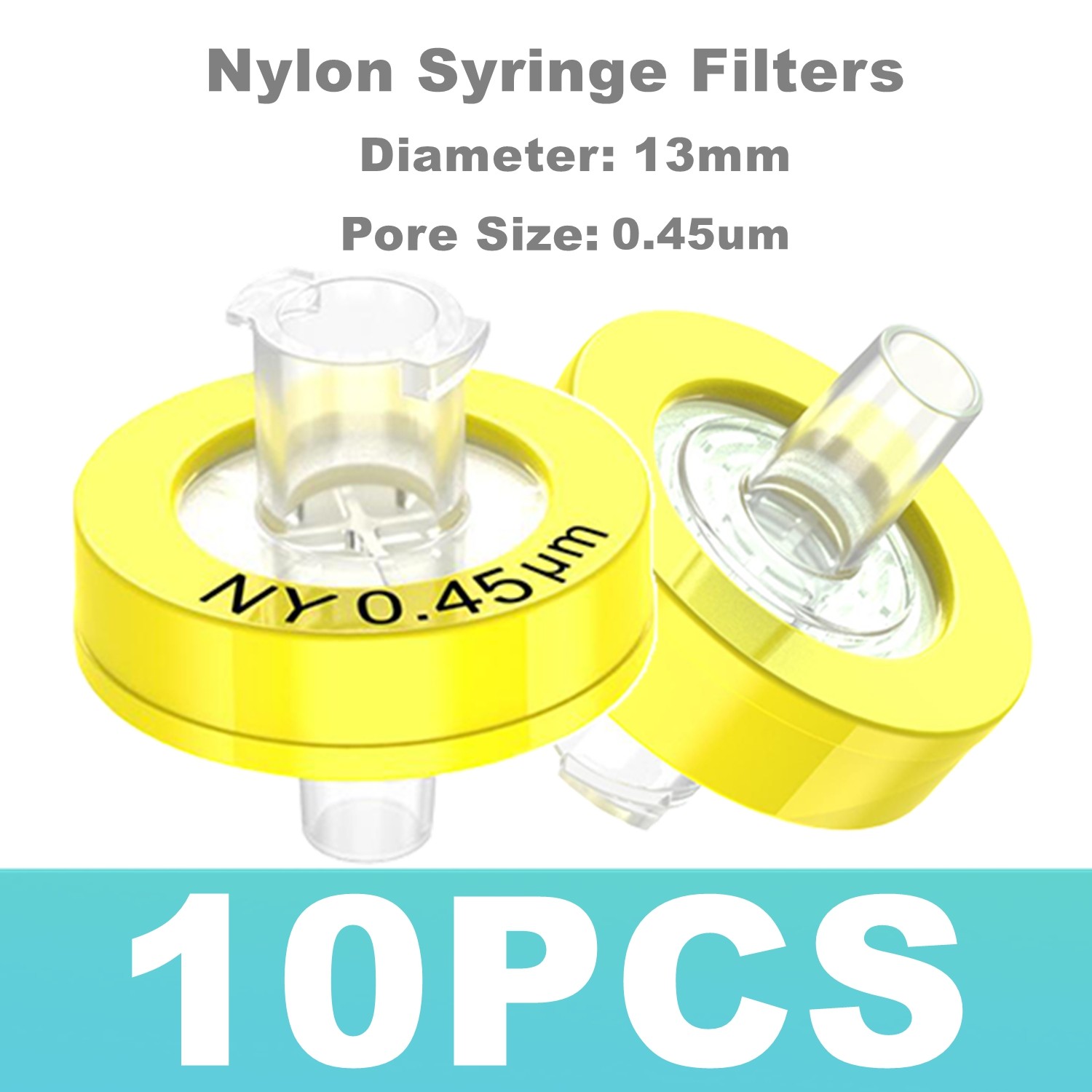 Nylon Membrane Syringe Filter 0.45μm 13mm Lab Equipment HPLC GC LAB