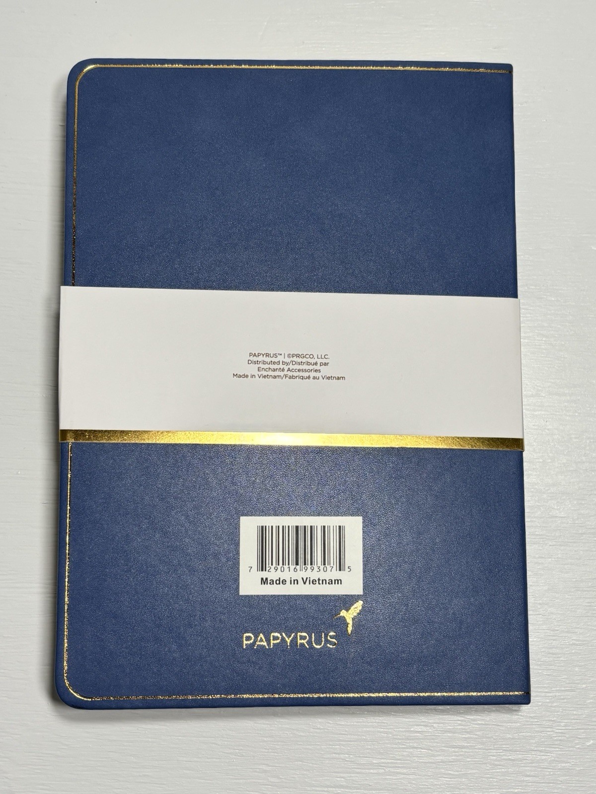 PAPYRUS Blue Ruled Gilded Notebook Journal 240 Ivory Lined Pages with Bookmark