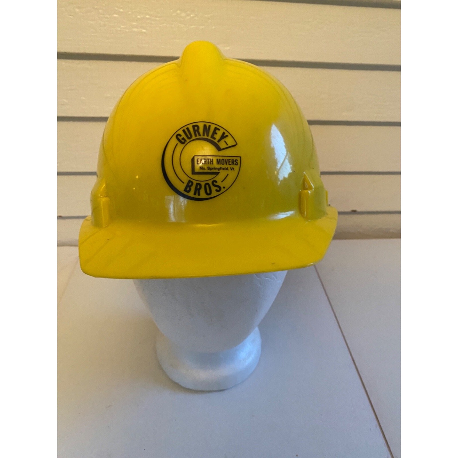 Yellow Hard Hat Gurney Brothers Construction Springfield, Vermont Earth Movers