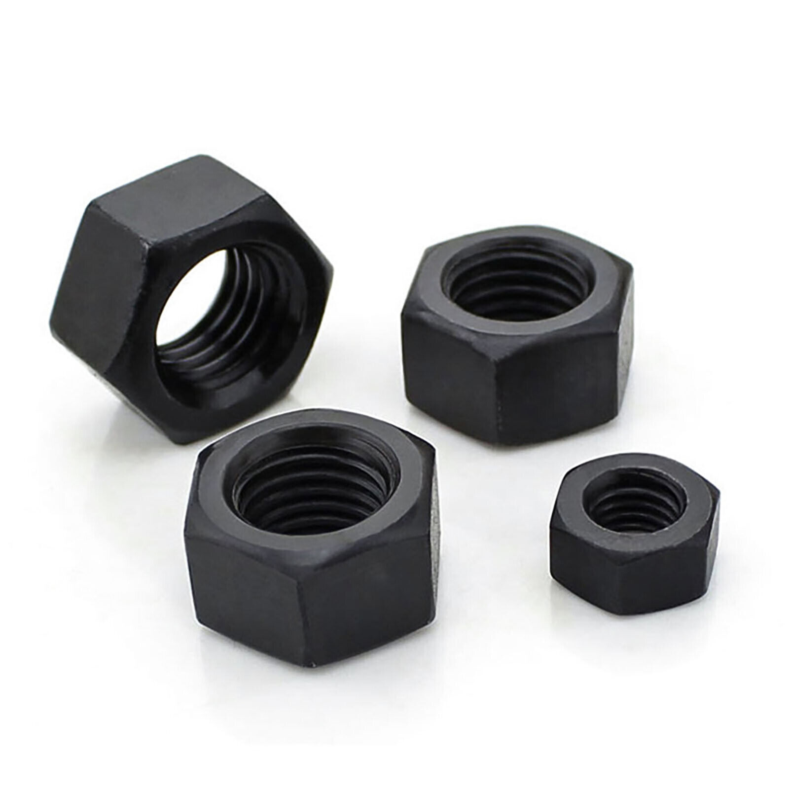 M2/M2.5-M30 BLACK HEX FULL NUTS HIGH TENSILE GRADE 8.8 HEXAGON LOCK NUTS DIN 934