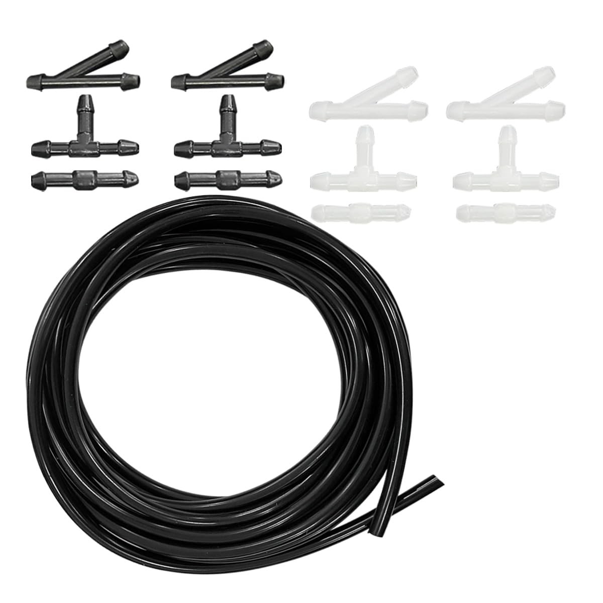 Windshield Washer Hose Kit, 4 Meter 157.48 x 0.17 inches, Black&White