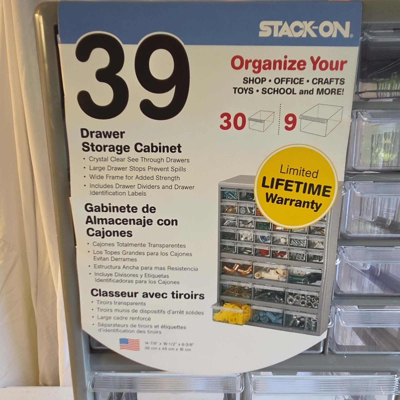 STACK-ON DS-39 39-Drawer Storage Cabinet Drawer Organizer
