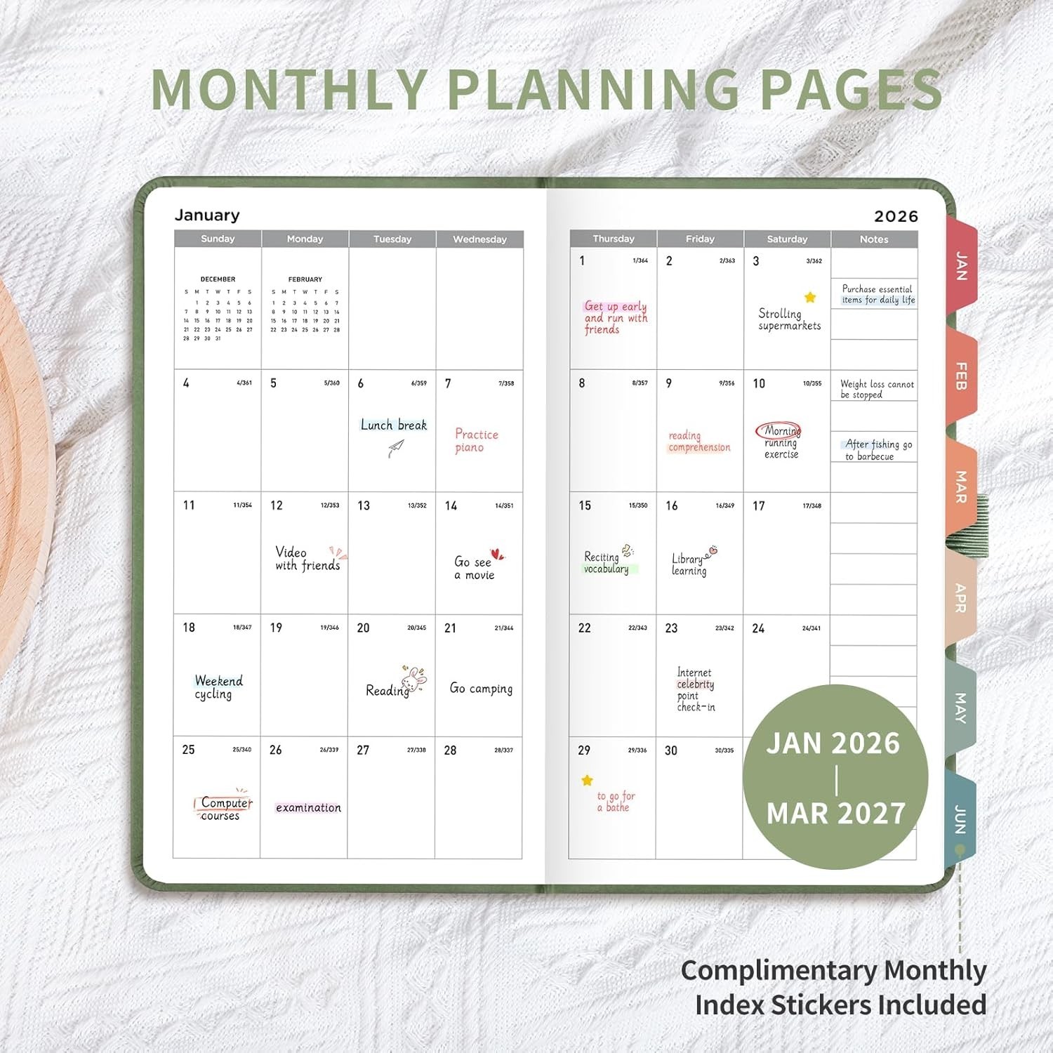 «Small Pocket Planner 2026-2027, Weekly and Monthly Calendar Planner, 15 Months,