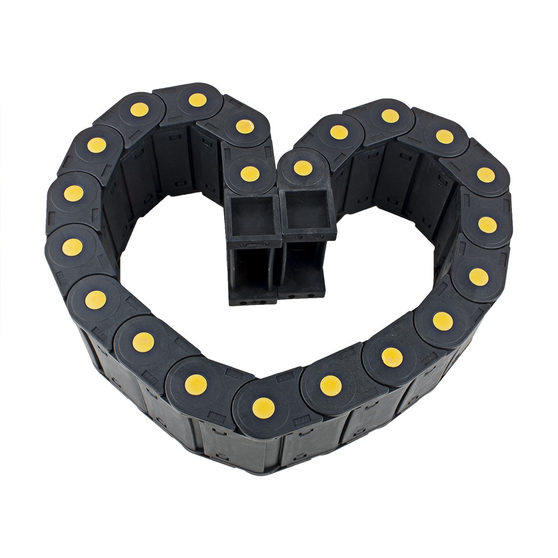 R55 25mm x 77mm Plastic Cable Wires Carrier Drag Chain 1M Black