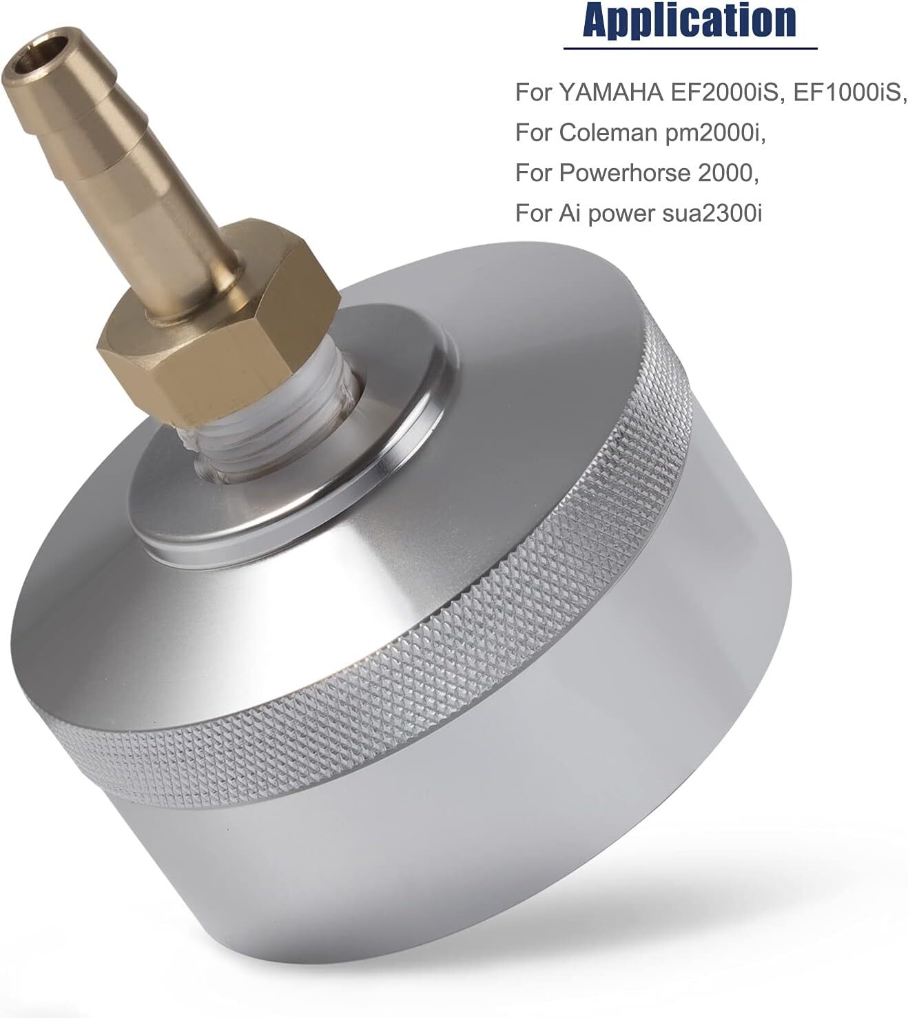 Aluminum Extended Run Fuel Gas Cap w/ Brass Hose For Yamaha EF2000is EF1000is