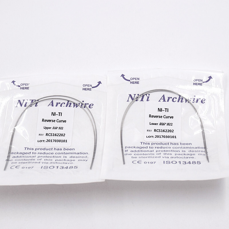 Dental Ortho Super Elastic NITI Arch Wire Reverse Curve Round/Rectangular True