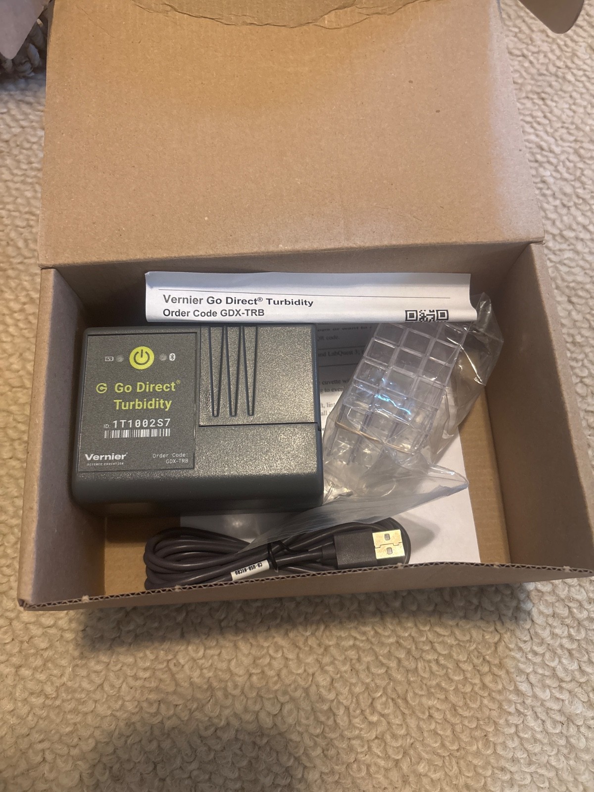 Vernier Go Direct Turbidity Sensor GDX-TRB Lab Quest Science Education Water Qua