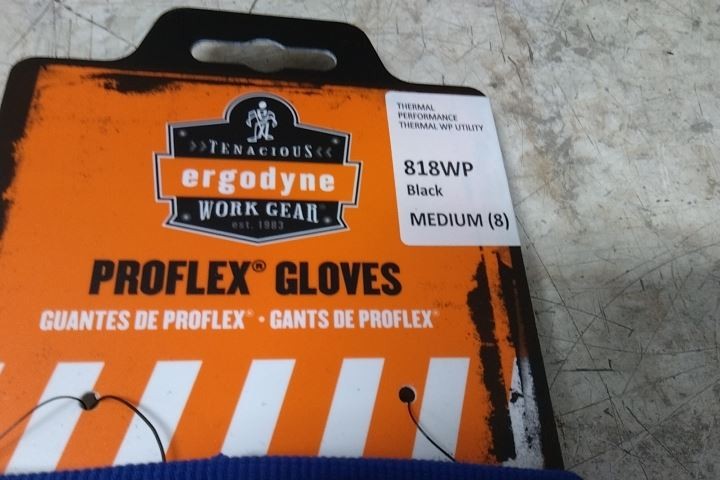 Proflex by Ergodyne 818WP 6 Pairs Size M/Size 8 Waterproof Utility Gloves