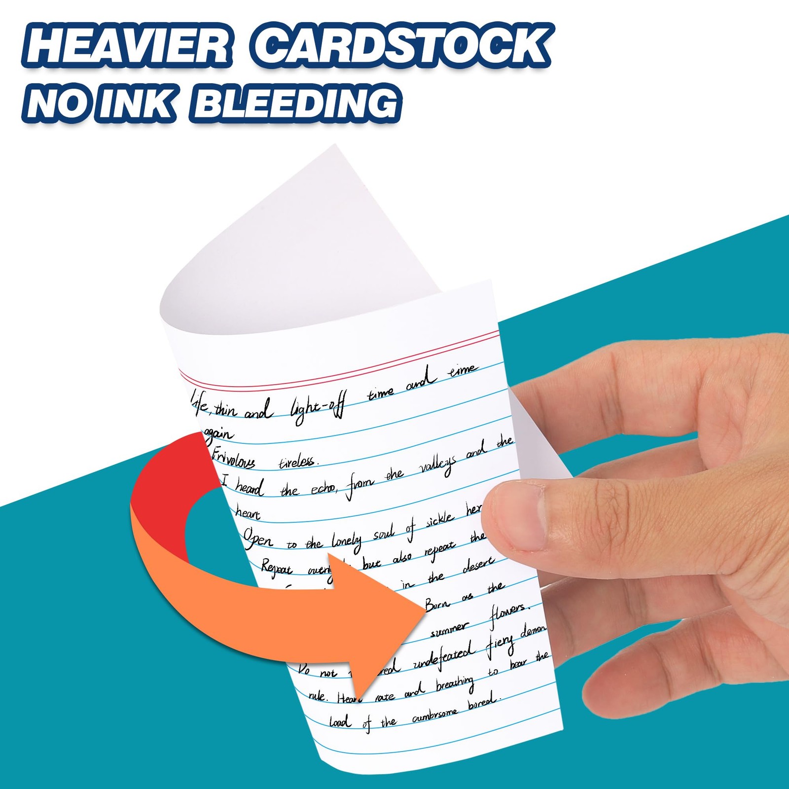85 Lb Index Cards 4×6, 100 Count, Ruled Front, Blank Reverse, White