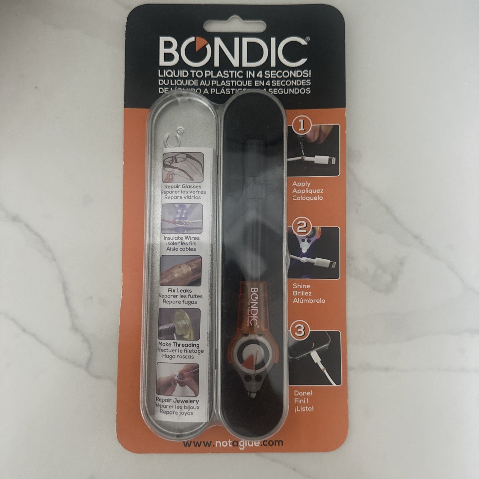 Bondic Repair Anything 100% Non Toxic Liquid Plastic Welder – Not a Glue-SK001