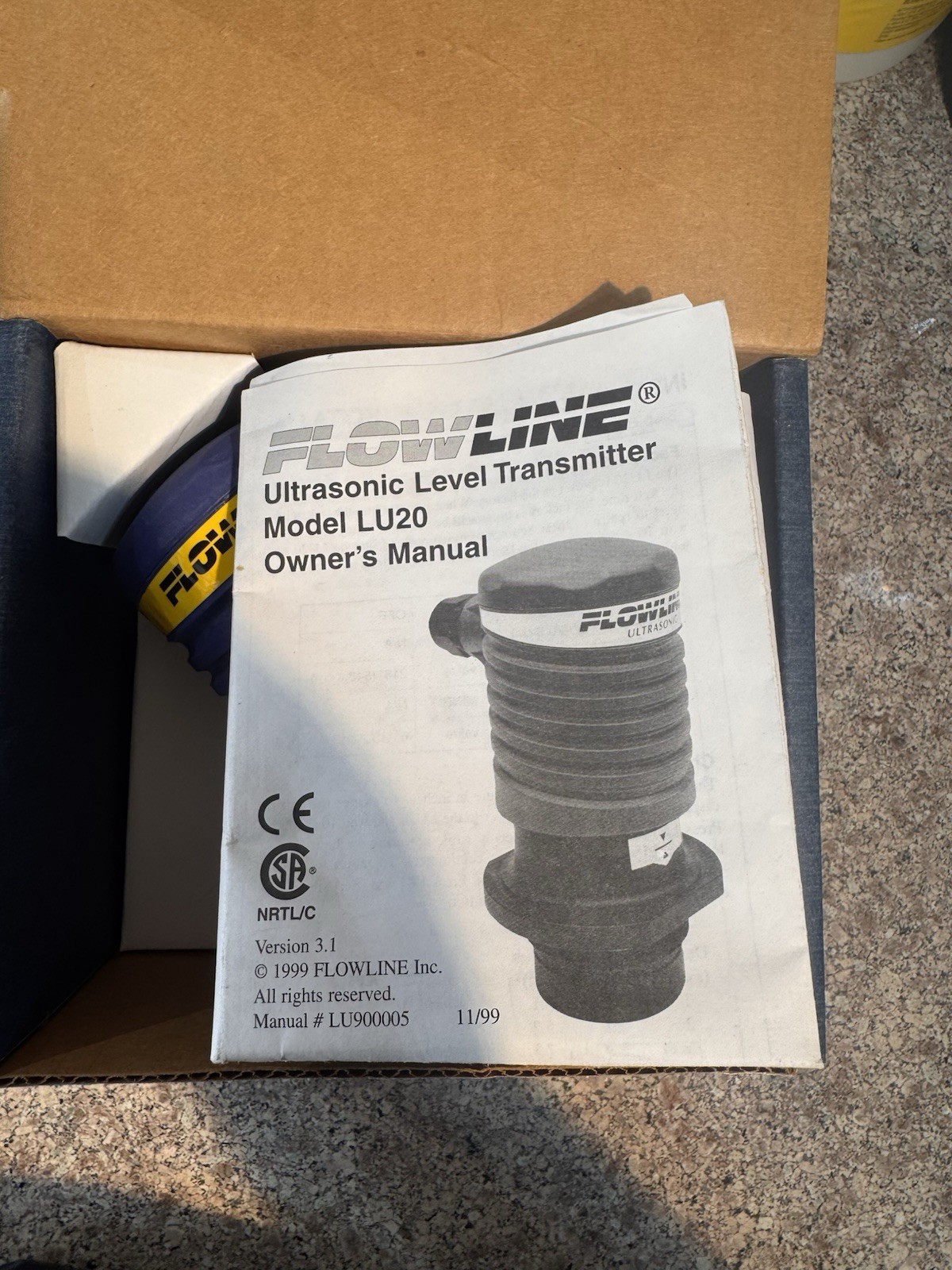 Flowline LU20-5001 Ultrasonic Level Transmitter Sensor, Analog DC SPDT