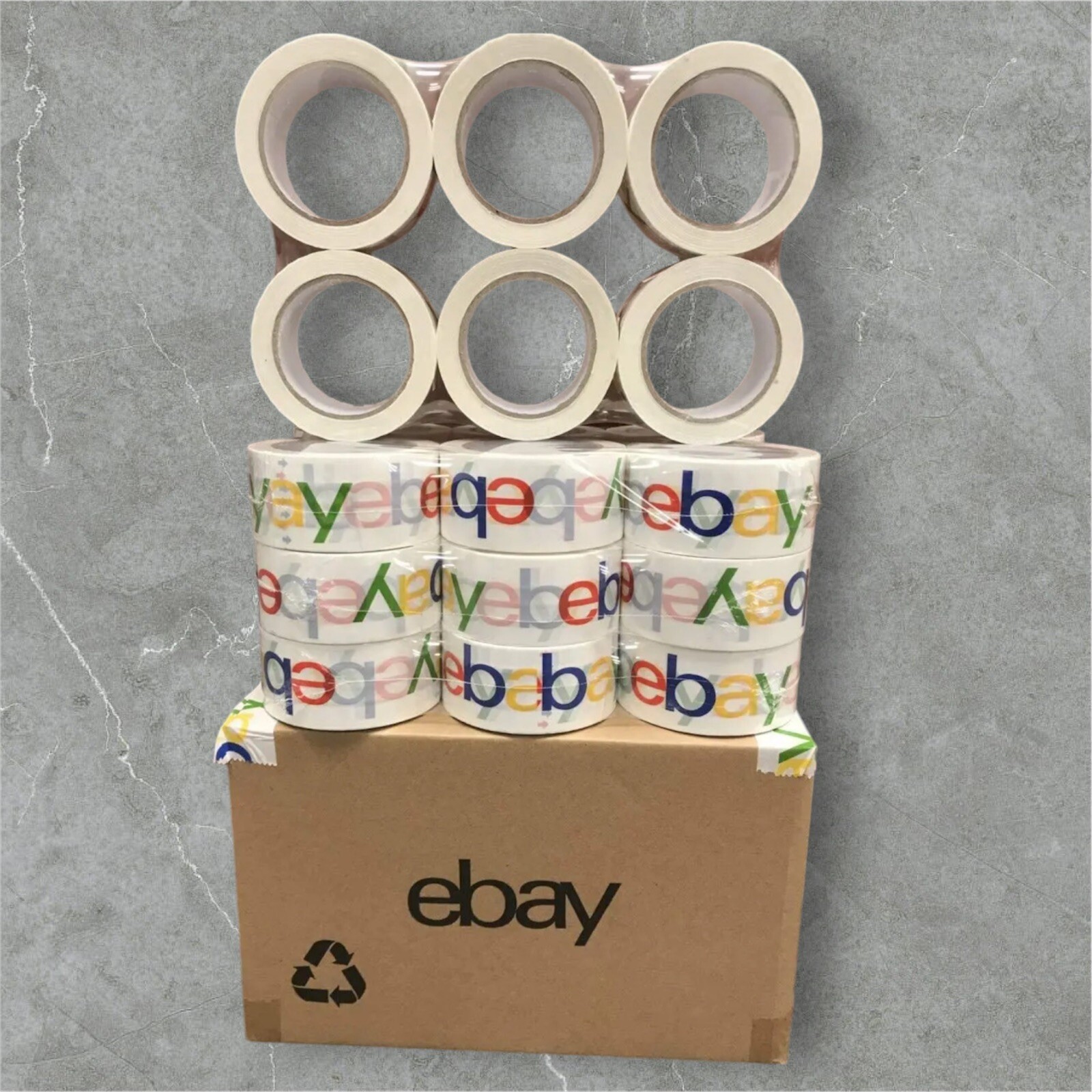 ( 2 ) Roll eBay Branded Packaging Shipping Tape 2” x 75 Yds