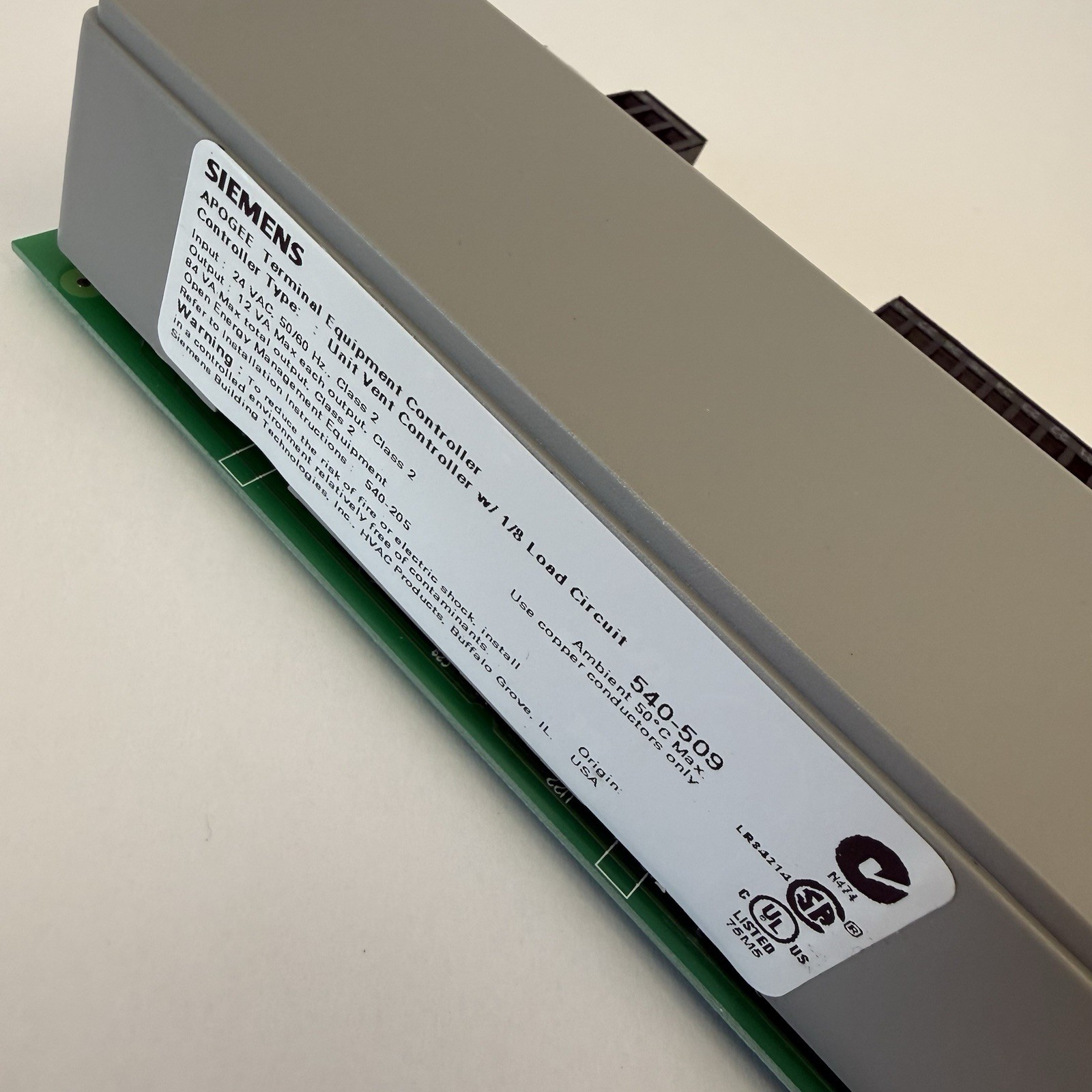 Siemens 540-509 APOGEE TEC Unit Vent Controller 24VAC 0-10V HVAC DDC