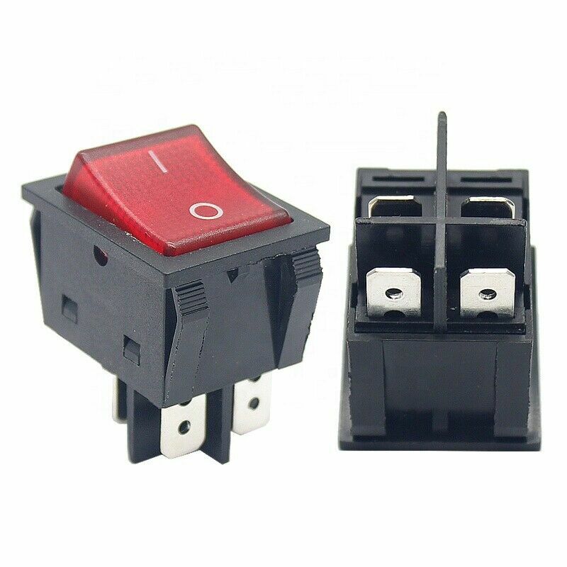 30A 250VAC High Current Rocker Switch SPDT ON/OFF KCD4-201N-B Welding Mach 10pcs