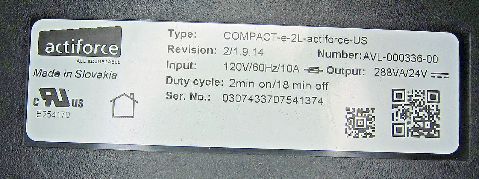 Genuine Actiforce Migration COMPACT-e-2L-actiforce-US Desk Controller for PARTS