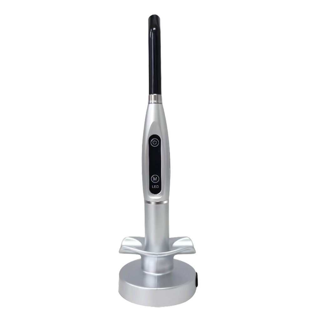 Dental Upgraded Rainbow LED Curing Light 1500-2000mw/cm2 3 Modes Silver US STOCK