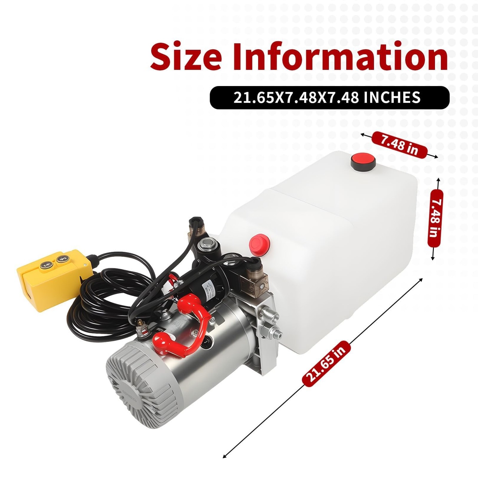 Nakkaa 12V DC Double Acting Hydraulic Pump Power Unit 6 Quart Capacity for Li…