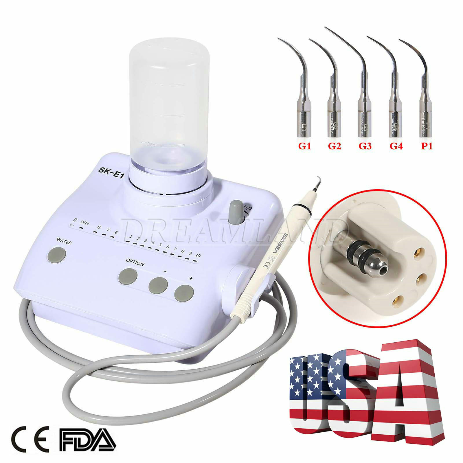 Cavitron Dental Ultrasonic Scaler fit EMS + Handpiece+Tips