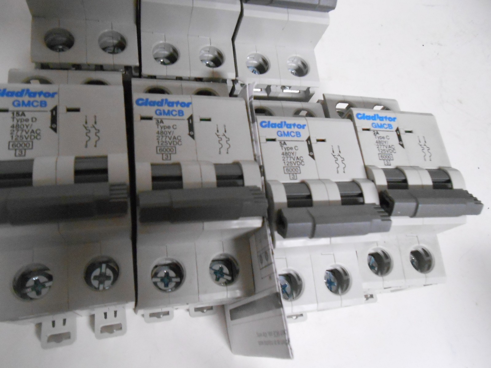 Gladiator GMCB Rail Mount Circuit Breaker 2A 3A 5A 8A 15A & 20A Lot of 8