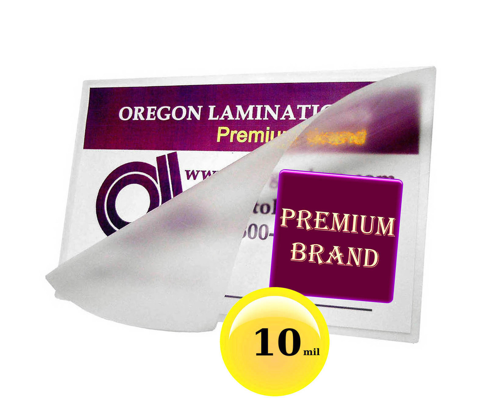 500/pack 10 Mil School ID Cards Hot Laminating Pouches 2-1/2 x 3-5/8 Clear