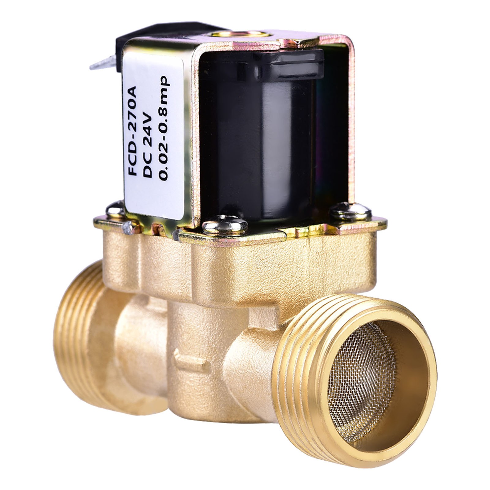 3/4 DC 24V Normally Closed Brass Electric Solenoid Magnetic Valve For Water