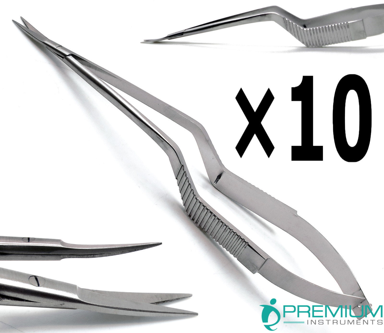 10× Yasargil Micro Scissors 7.5″ Sharp/Sharp Upward Curved Surgical Instruments