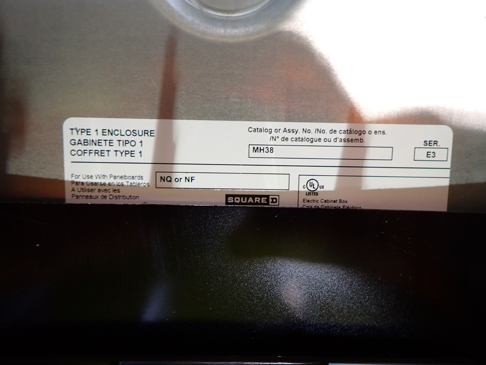 New Surplus SQUARE D NQ 100 amp MLO 208v 3 Phase Panel 42 Circuit NC38SHR P1827