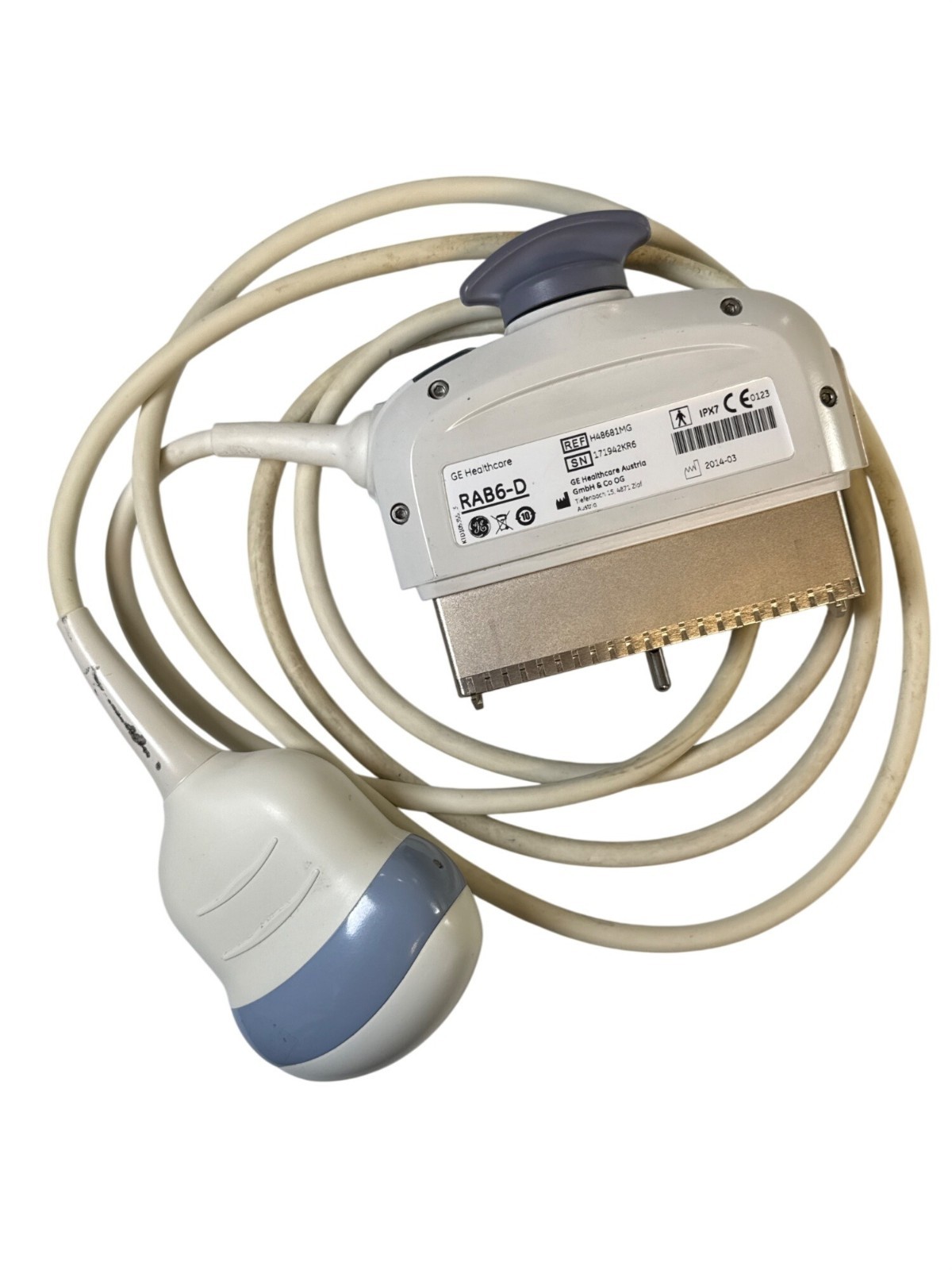 GE RAB6-D 3D/4D Convex Ultrasound Probe 03/2014 REF H48681MG USED P17 05