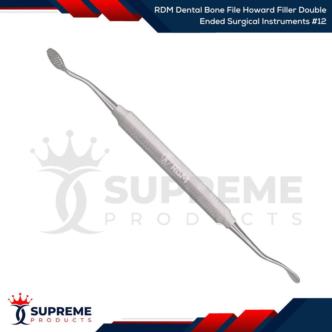 RDM Dental Bone File Howard Filler Double Ended Surgical Instruments #12