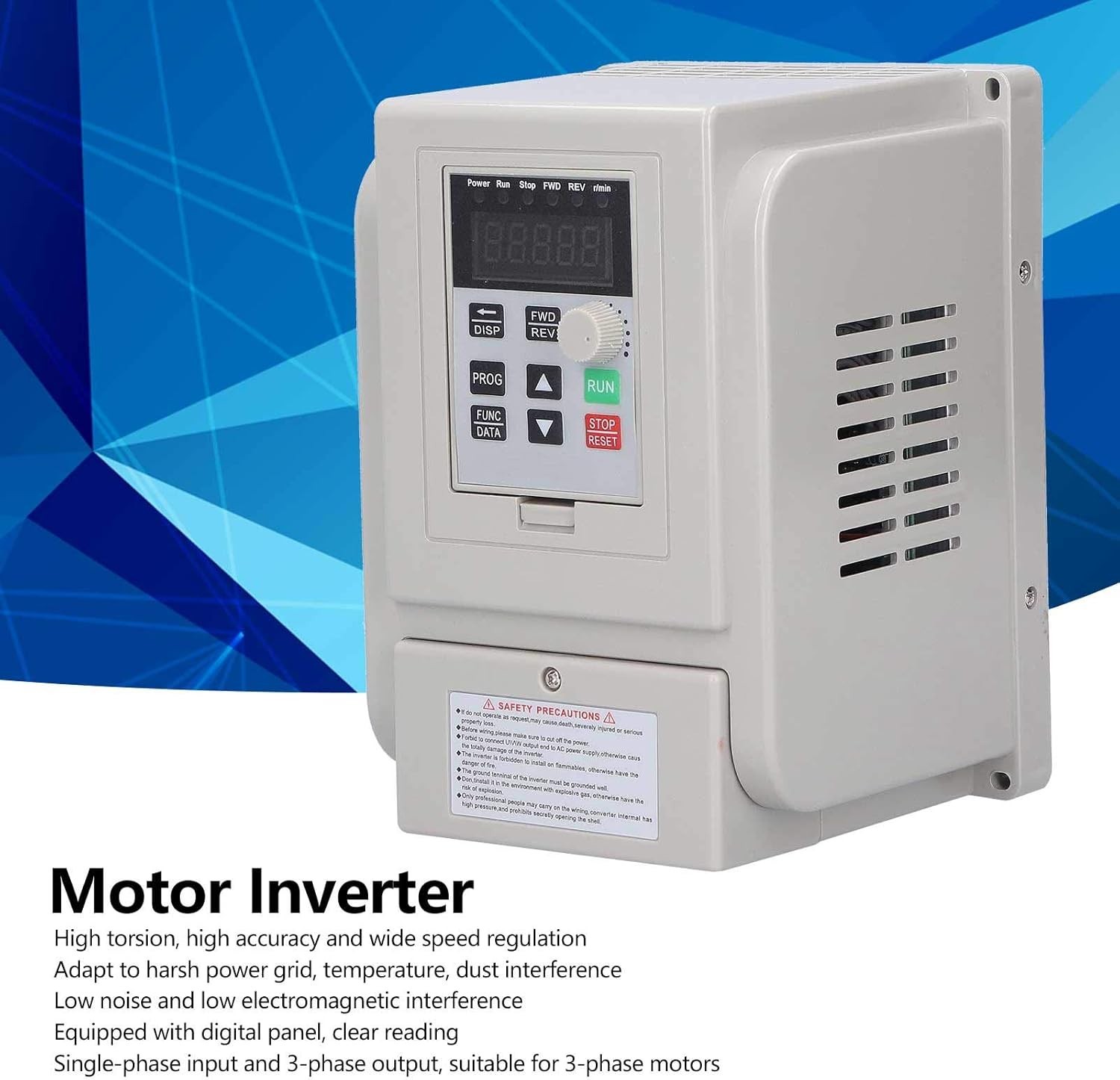 VFD Variable Frequency Drive | 1500W Motor Speed Controller for 3-Phase Output