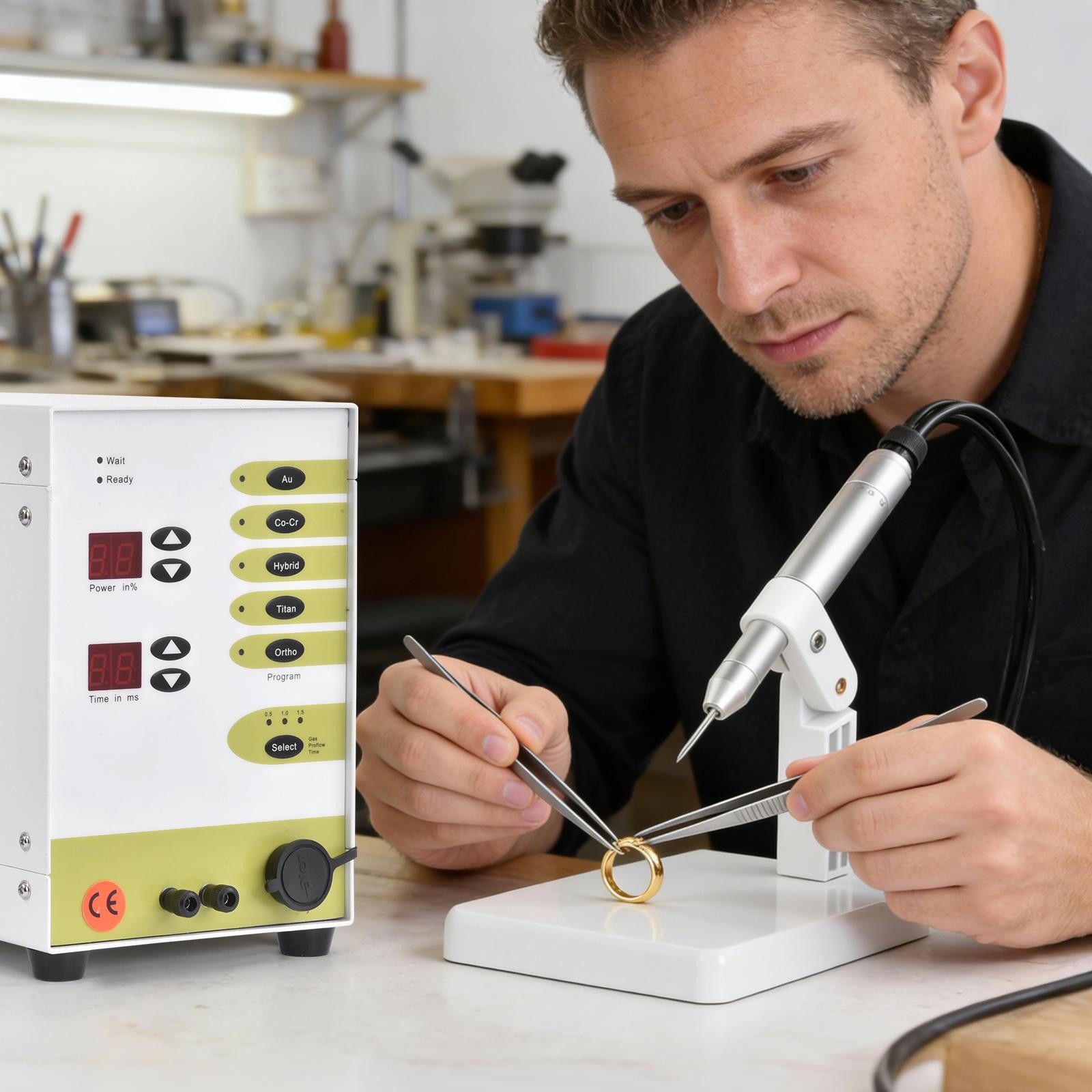 Jewelry Spot Welding Machine, 110V 60HZ Pulse Argon Arc Permanent Jewelry Welder