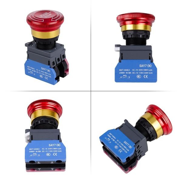 Emergency Stop Button 32A 440V Latching Push Button Switch