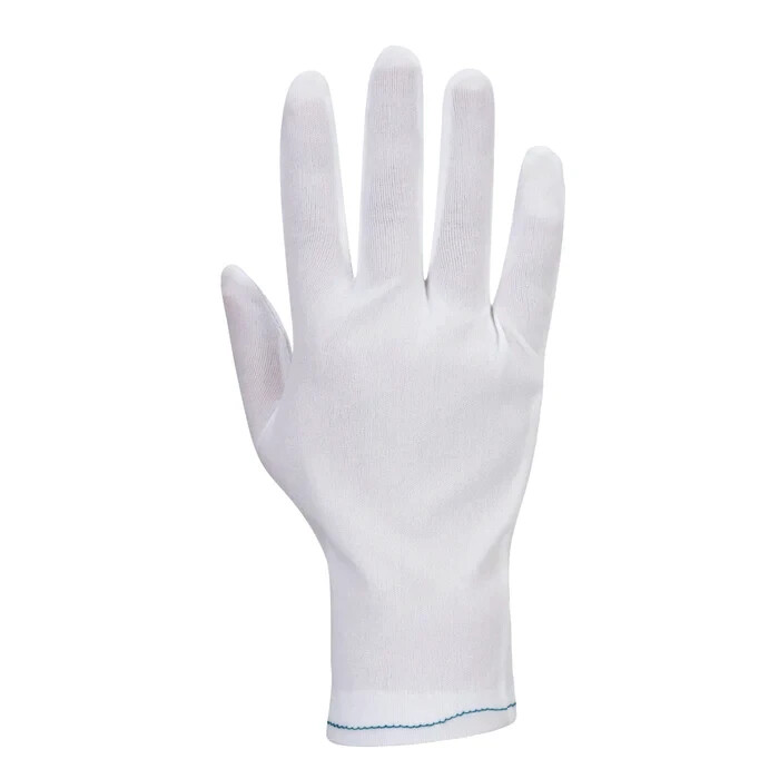 12 PAIR 1 DOZEN 100% NYLON INSPECTION GLOVES WHITE COIN JEWELRY MENS SIZE LARGE