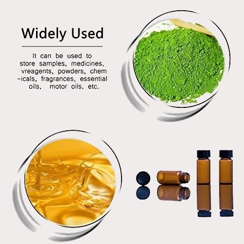 100/200/500pcs 4ml Glass Vials with Screw Caps Amber Liquid Small Sample Vials