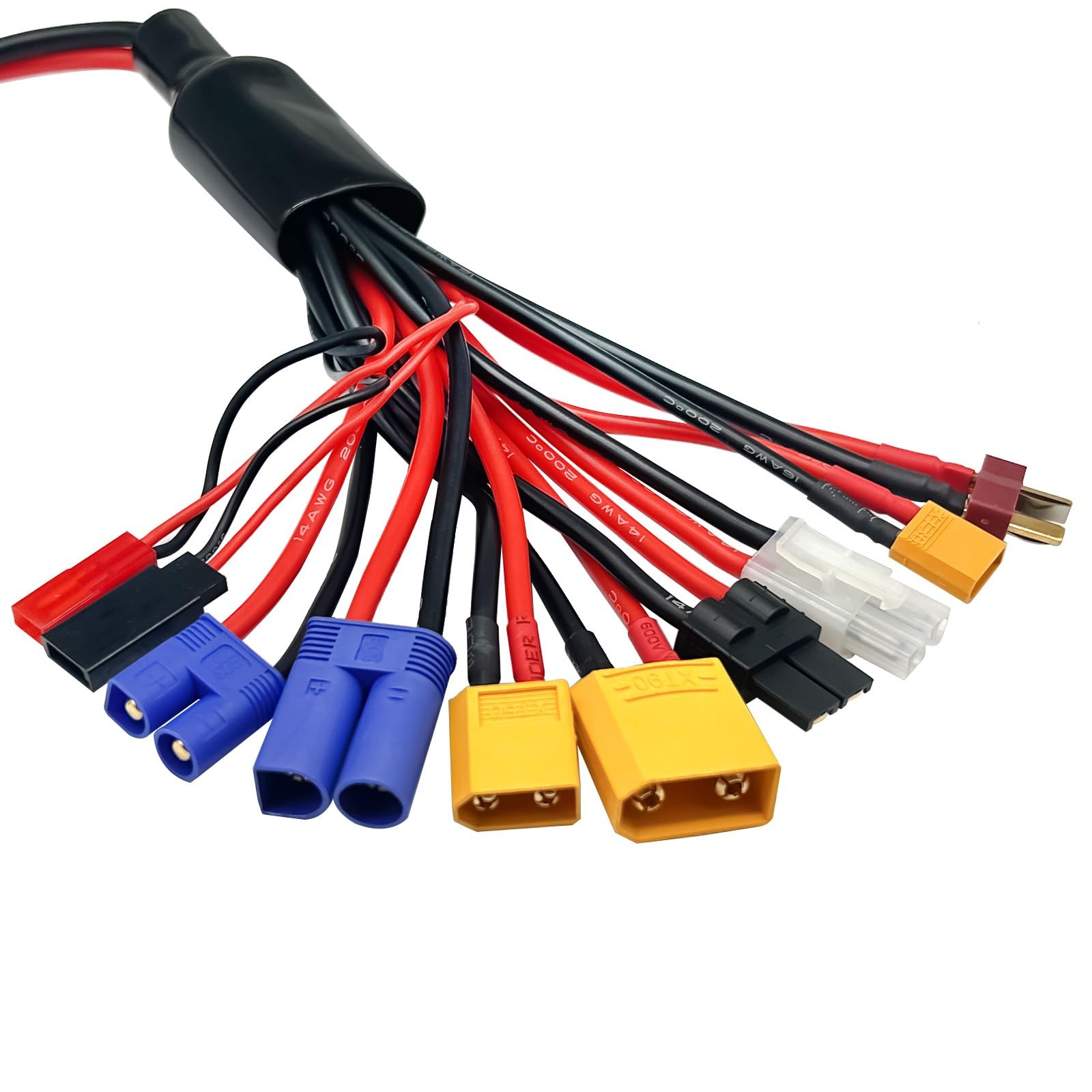RC Lipo Battery Charger Adapter Connector Splitter Wire 10 in 1 Octopus Conve…
