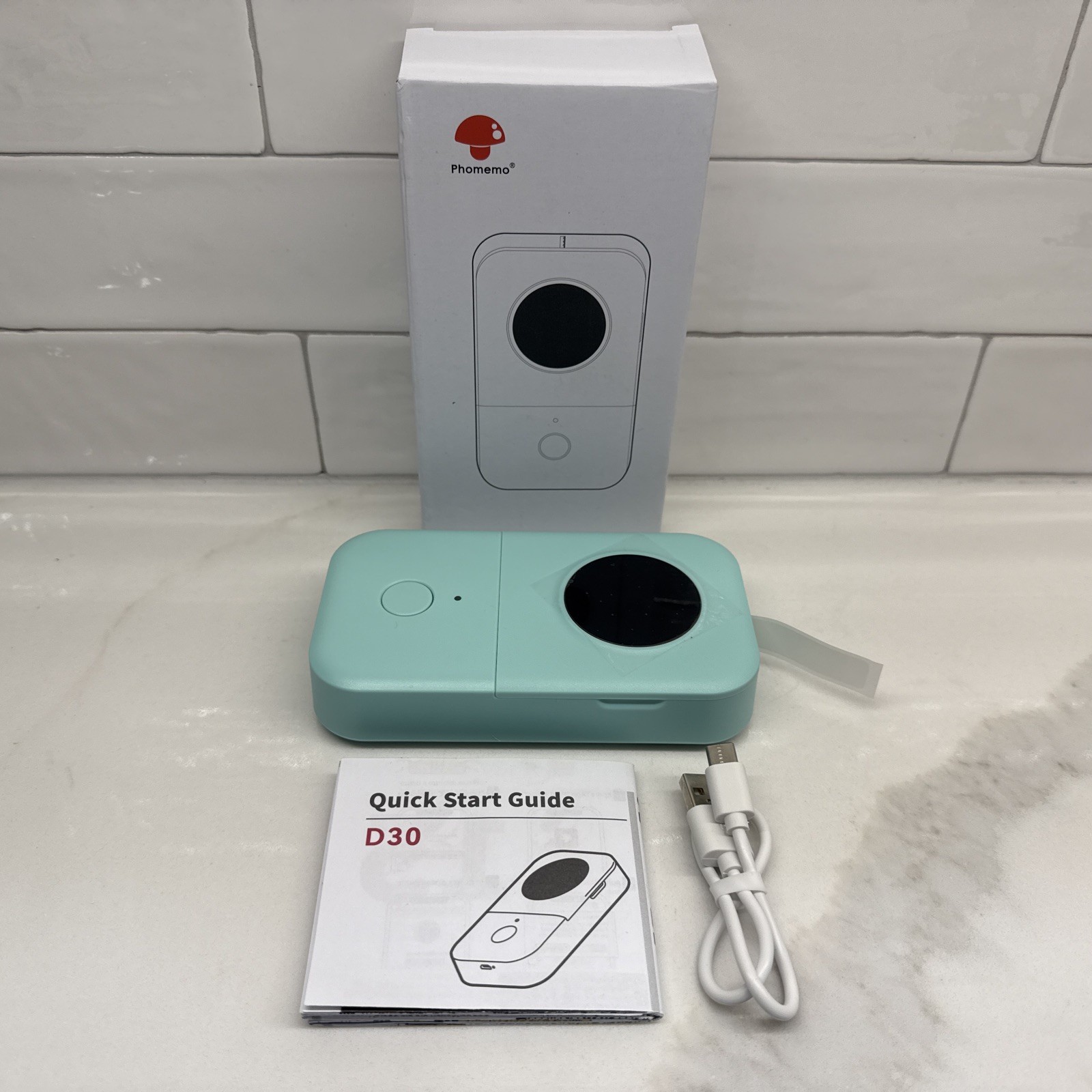 Phomemo Label Maker Machine D 30 Portable Handheld Bluetooth Mini Printer Blue