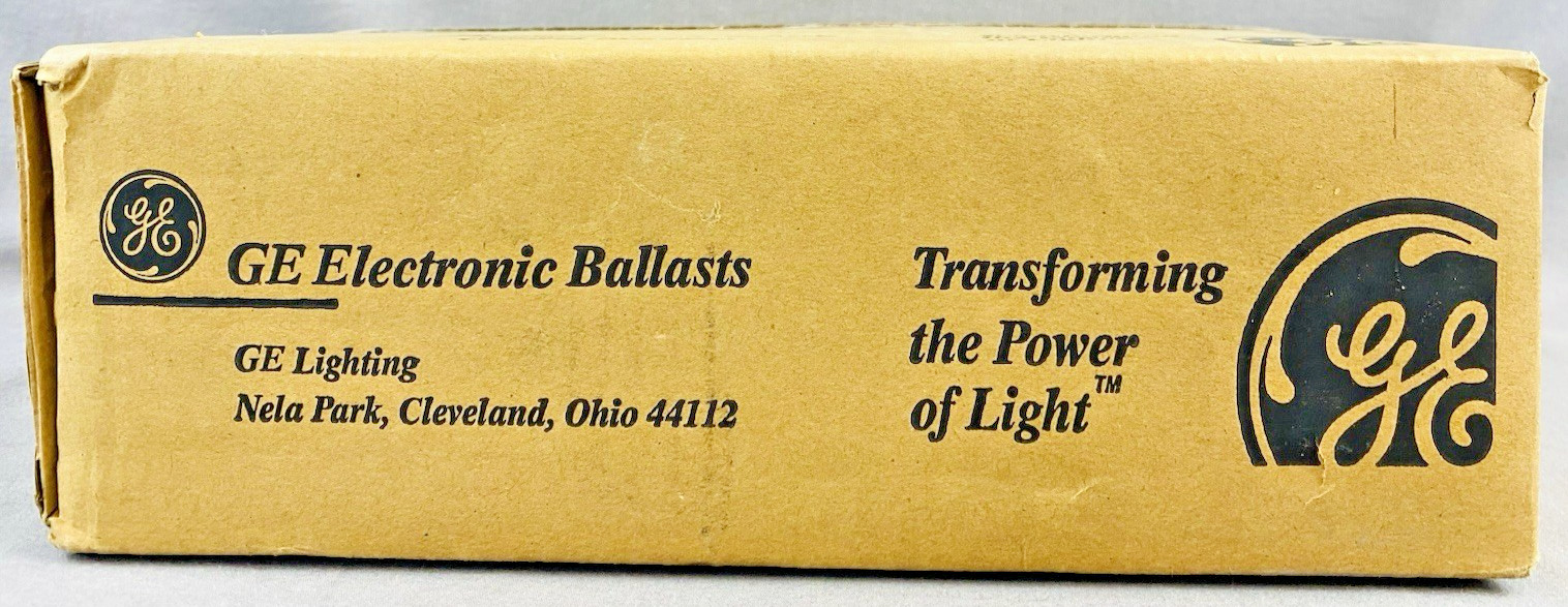 NEW BOX OF 10 GE 29675 GE-232-MV-PS-H Electronic Ballasts; 2 Lamp, T8, 120-277V