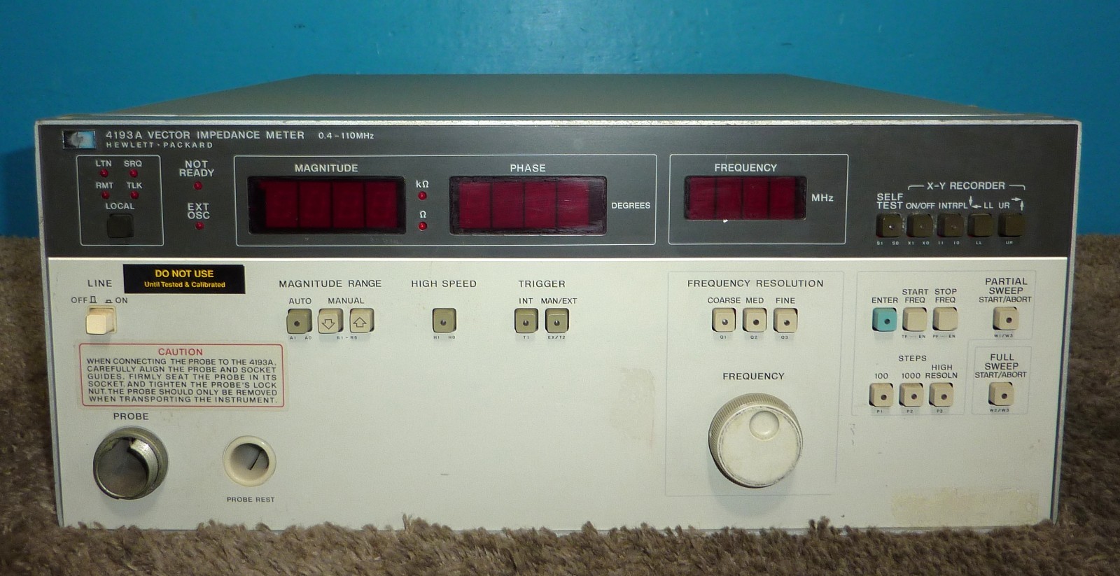 HP Hewlett Packard 4193A Vector Impedance Meter As-Is Parts Only