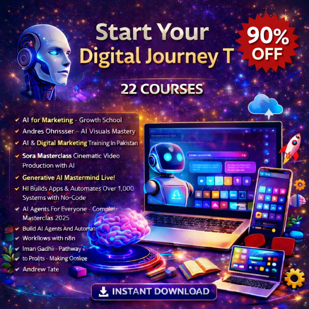 AI ChatGPT Course Bundle 22+ Courses Automation Prompts, Digital Download