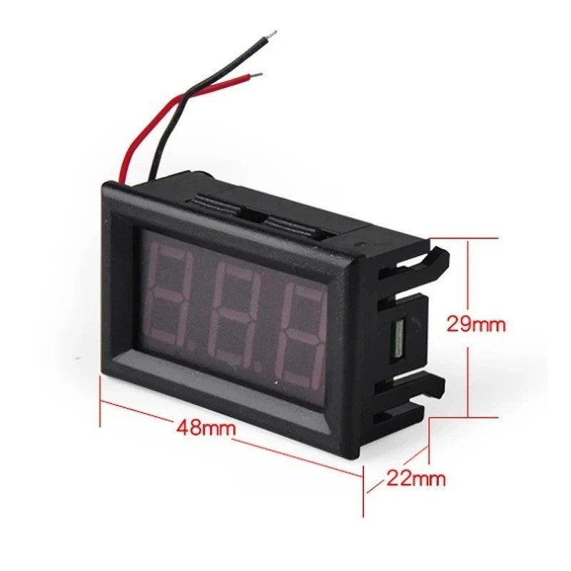 LED 12V ~ 24V Digital Display Voltmeter Car Motorcycle Voltage Gauge Panel Meter