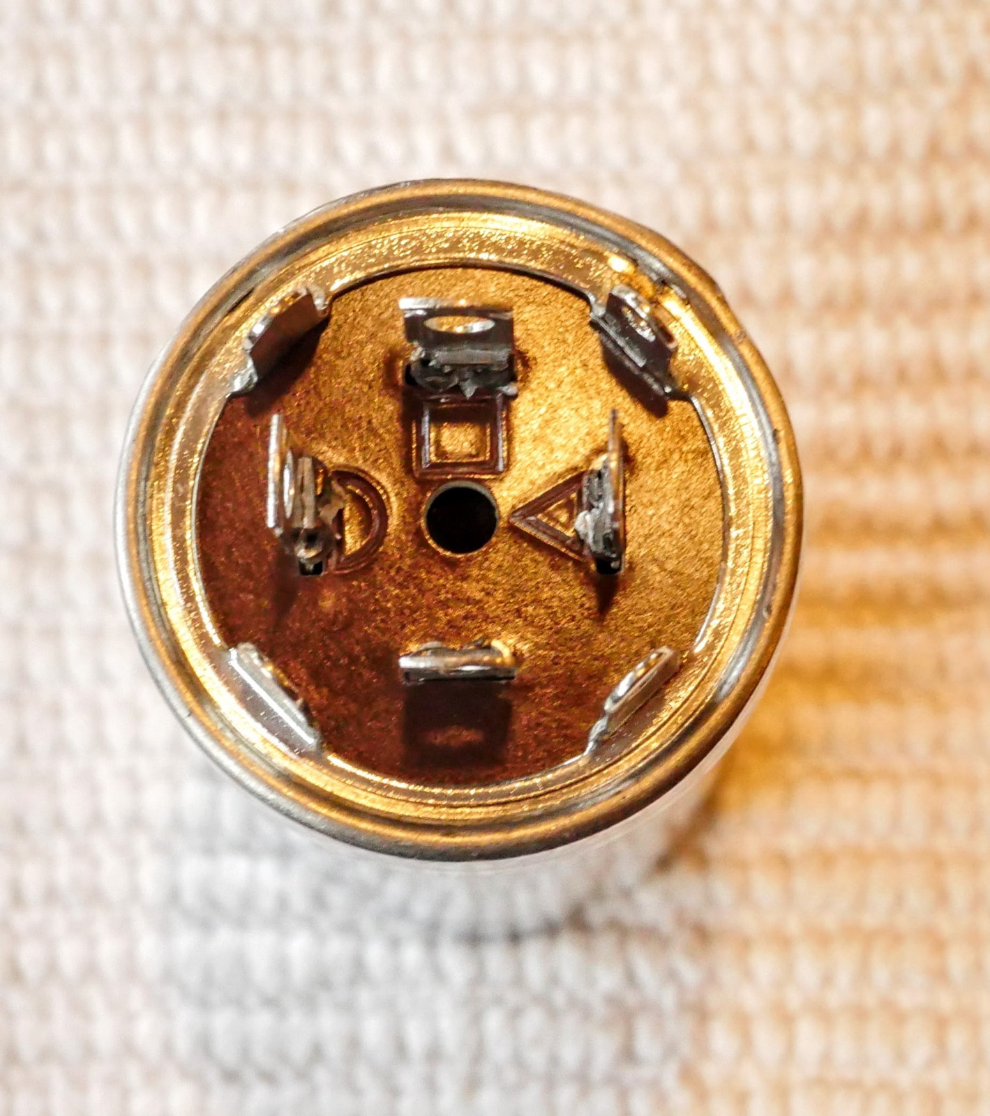 PAIR TWO Capacitor CE MFG CAN ELECTROLYTIC MALLORY 350V, 50-50-50-50 MFD USA
