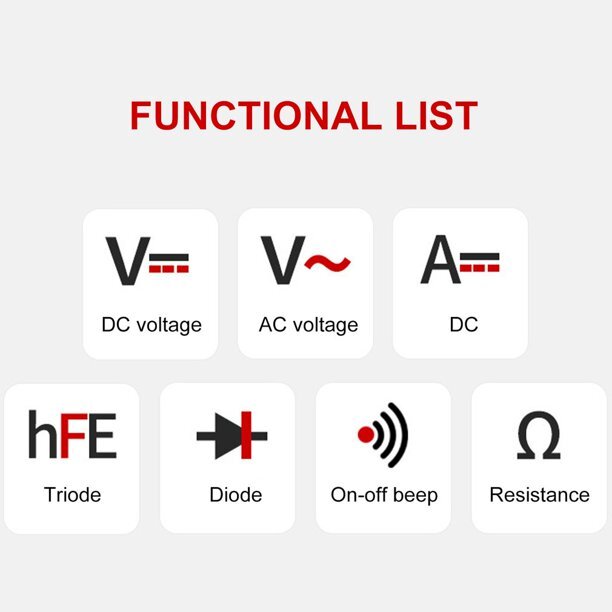 Digital Voltmeter Ammeter Ohmmeter Multimeter Volt AC DC Tester Meter US Seller