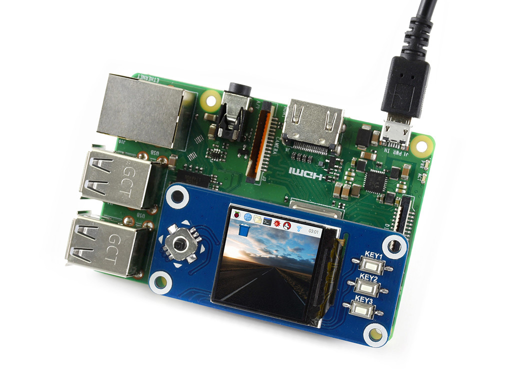 Waveshare 240×240 1.3 inch IPS LCD display HAT for Raspberry Pi SPI interface