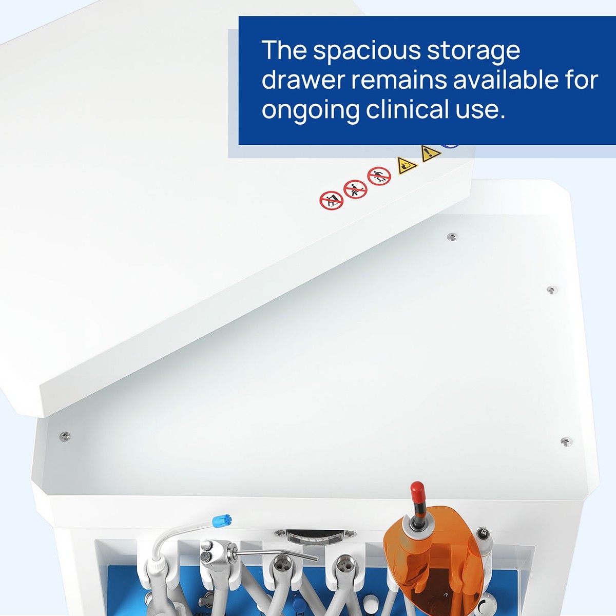 Portable Dental Mobile Delivery Unit with Air Compressor Curing Light Scaler