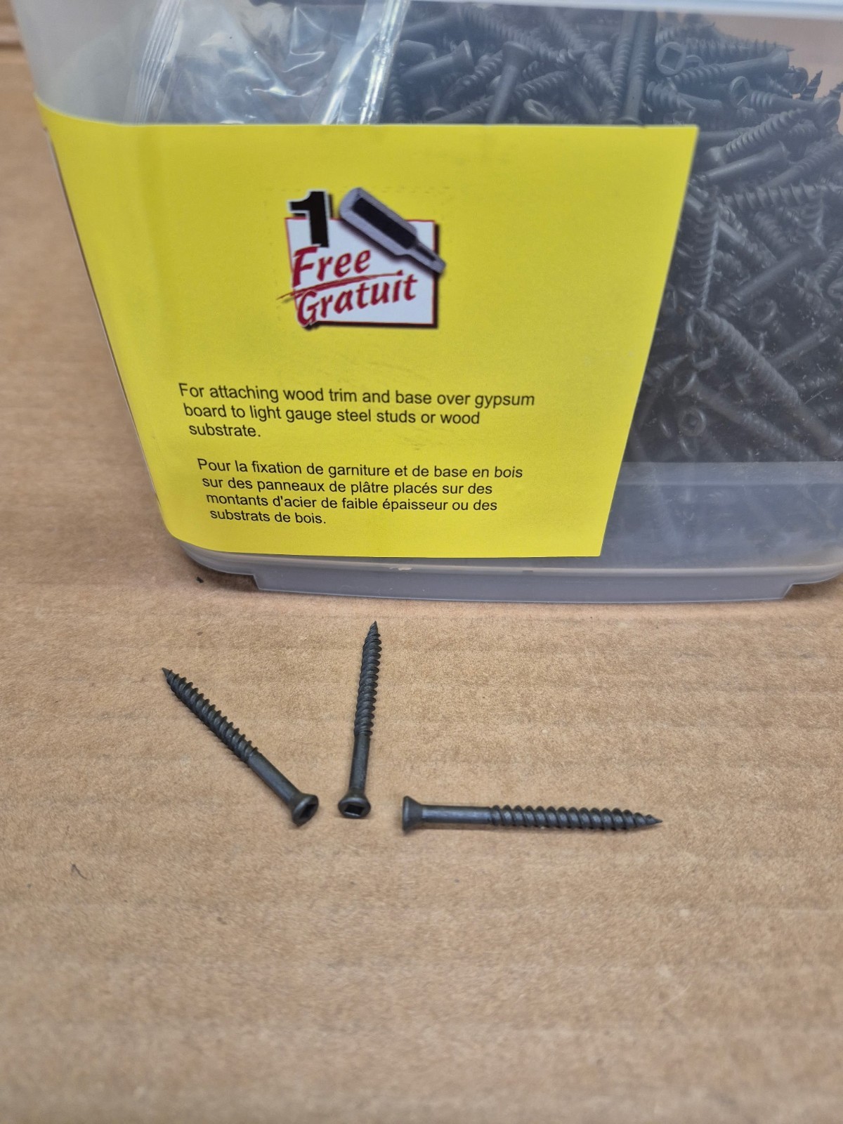 #6 x 1- 5/8″ Trim Screws Phosphate Coat 5LB 1,000 plus screws FREE SHIPPING