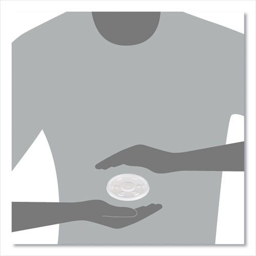 Dart Plastic Cold Cup Lids, Fits 10 oz Cups, Translucent, 100/Pack, 10 Packs/CT
