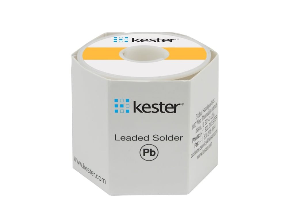 Kester 93-6337-9756 Solder Wire, Rosin Core, Leaded, Sn63Pb37, 3.3%, 0.010′